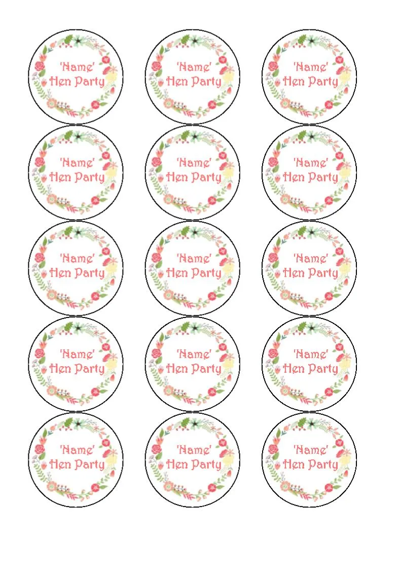 Cocktail Toppers - Hen Party - Personalised