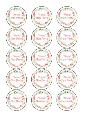 Cocktail Toppers - Hen Party - Personalised
