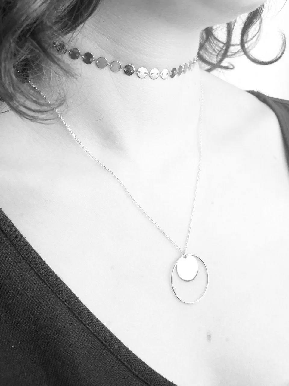 Collier Choker Doré Pastille