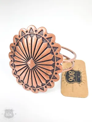 Concho cuff bracelet - Bronze