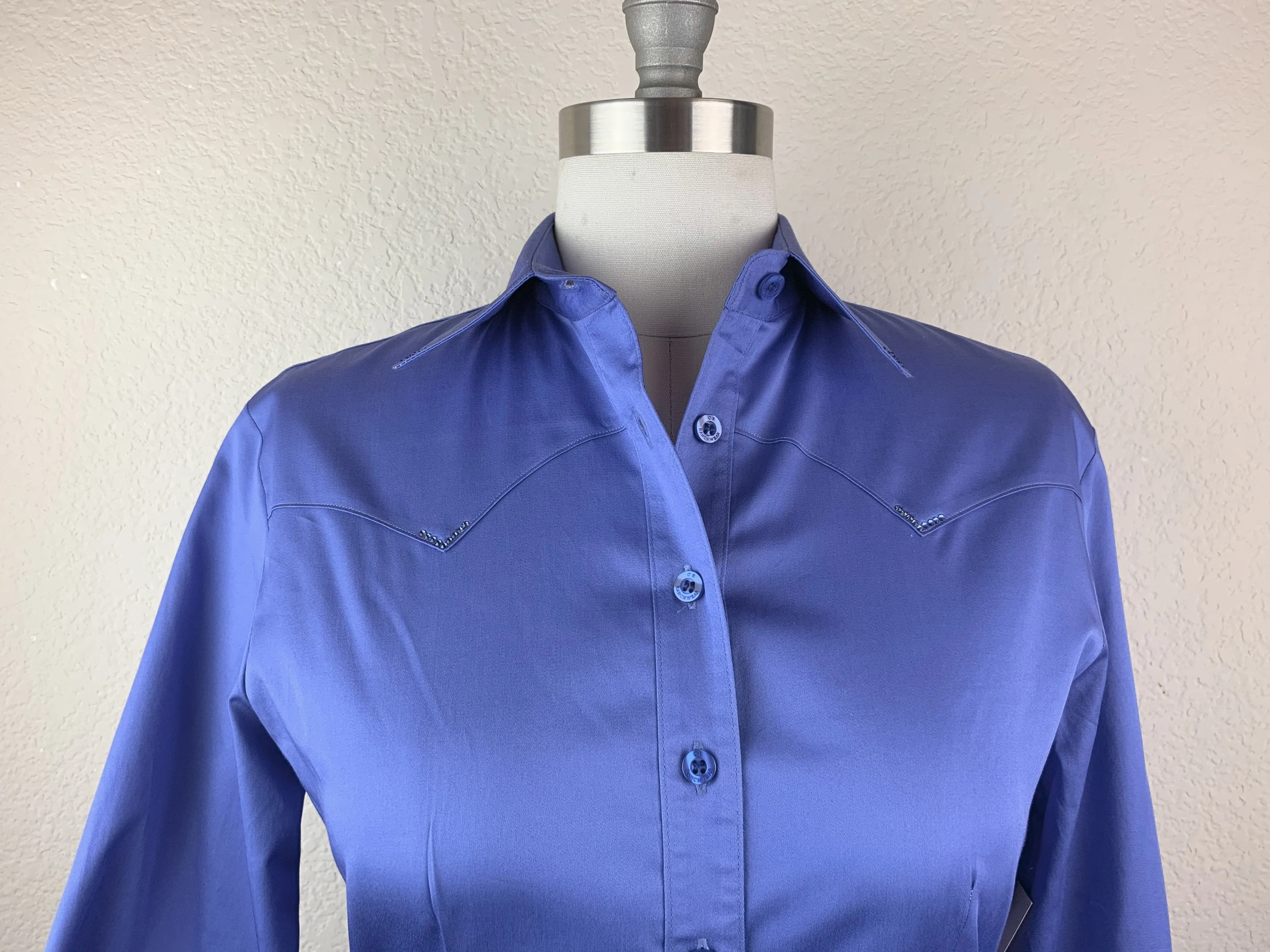 CR Western Pro Lapis Blue Stretch Cotton Sateen