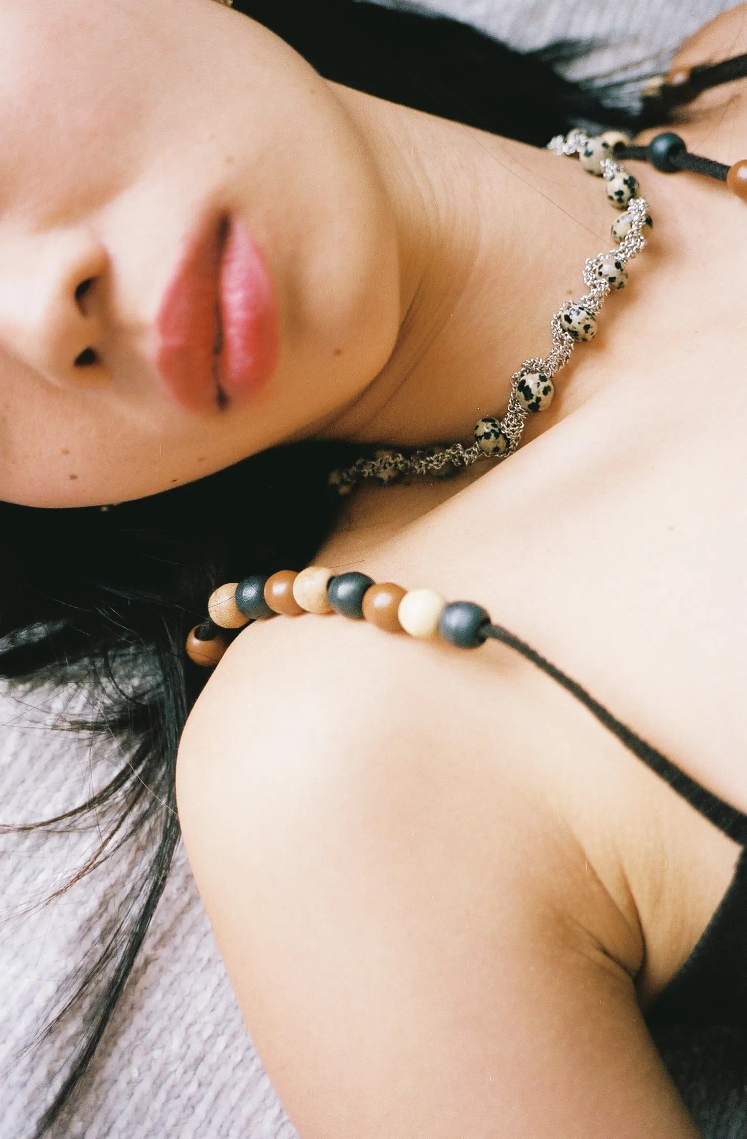 Dalmatian Pebble Necklace