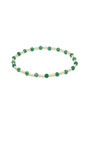 E Newton Gold Gemstone Sincerity 3mm Bracelet Green Onyx