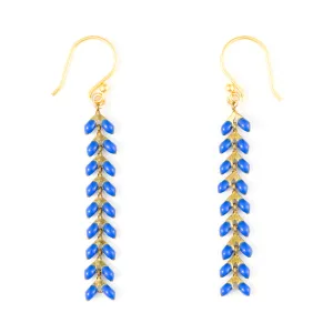 Enamel Cascade Earrings - Medium - Lapis