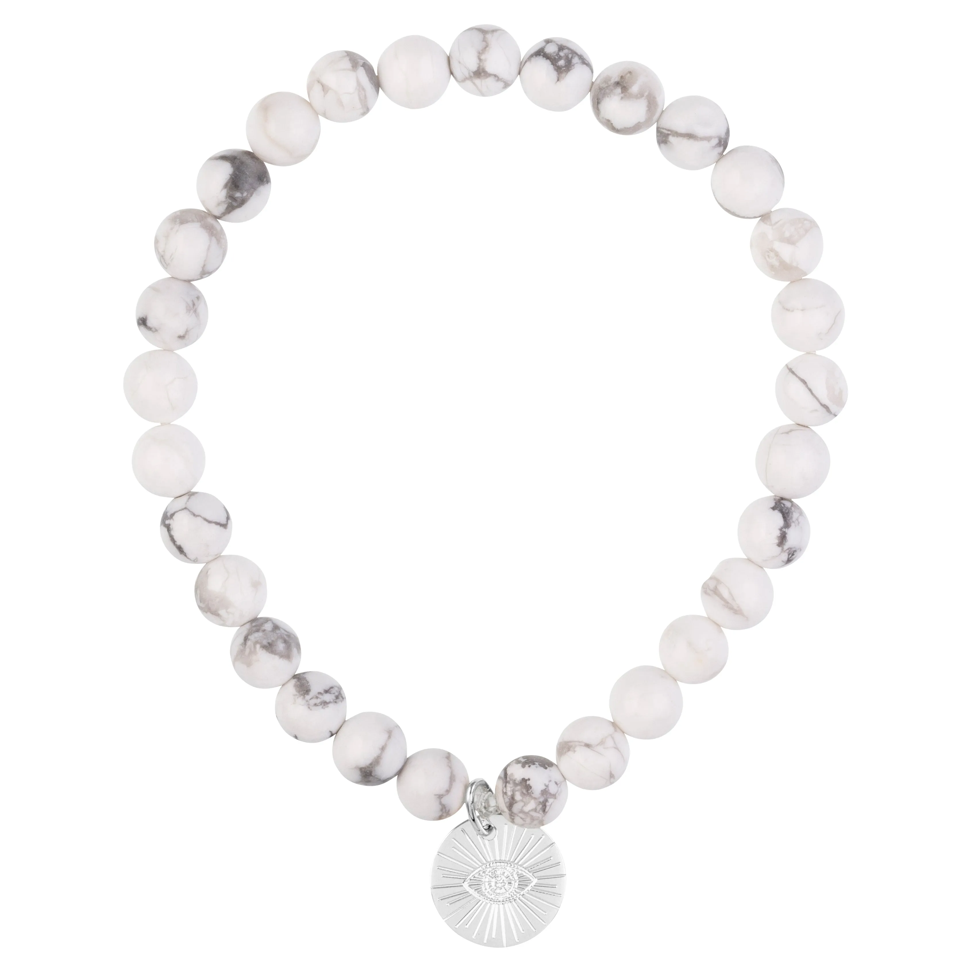 Eye of Providence & Protection Gemstone Bracelet - Rose Gold / Black