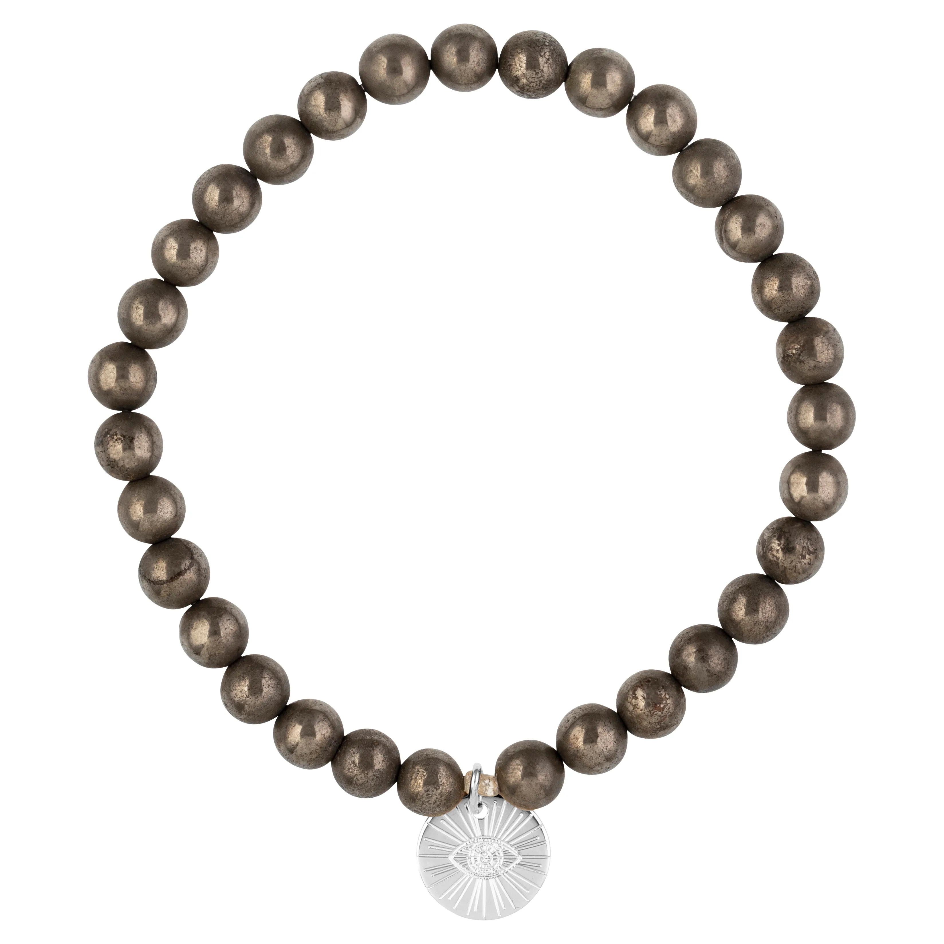 Eye of Providence & Protection Gemstone Bracelet - Rose Gold / Black