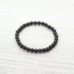 Faceted Onyx Strength Bracelet