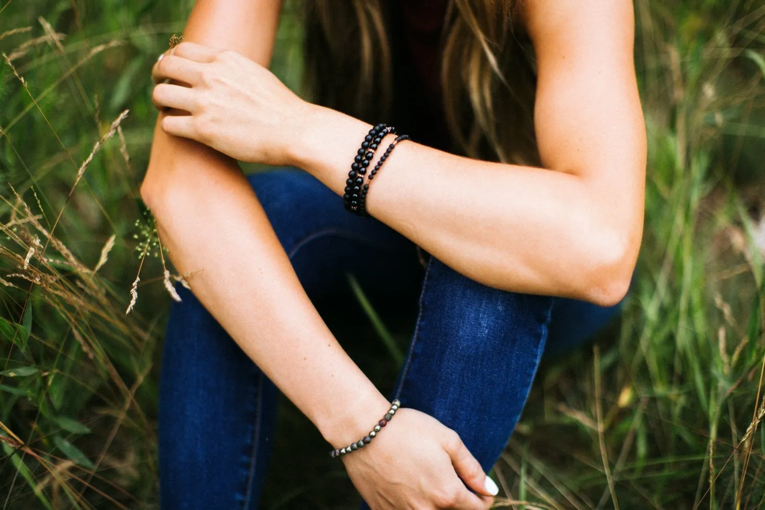 Faceted Onyx Strength Bracelet