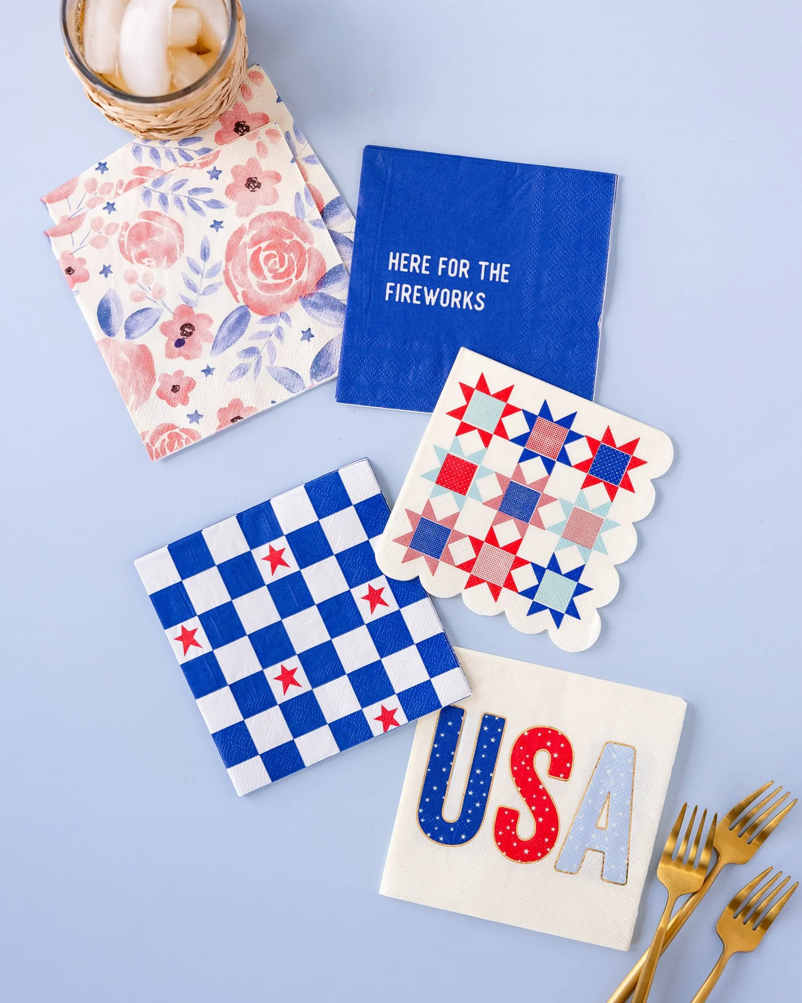 FOIL USA Paper Cocktail Napkin