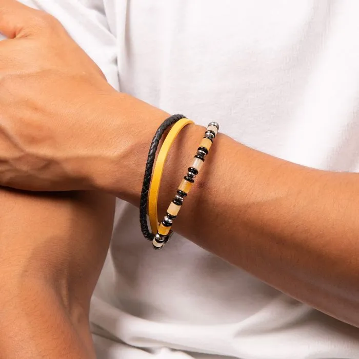 Fred Bennett Mustard Colour Multi Layered Bracelet