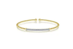 Gabriel & Co. 'Bujukan' Diamond Bar Bangle Cuff Bracelet