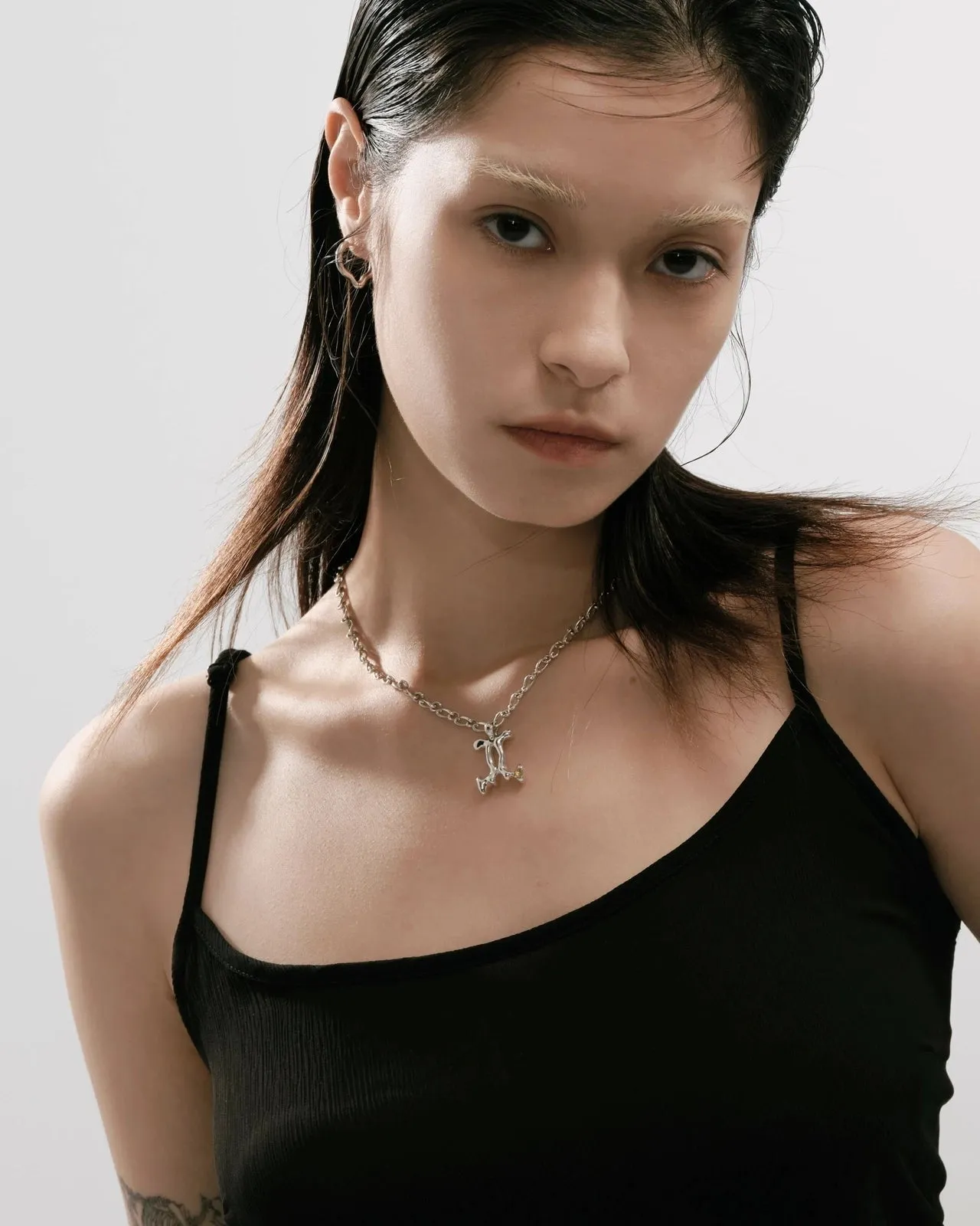 Gemini Citrine Pendant on Eclipse Necklace