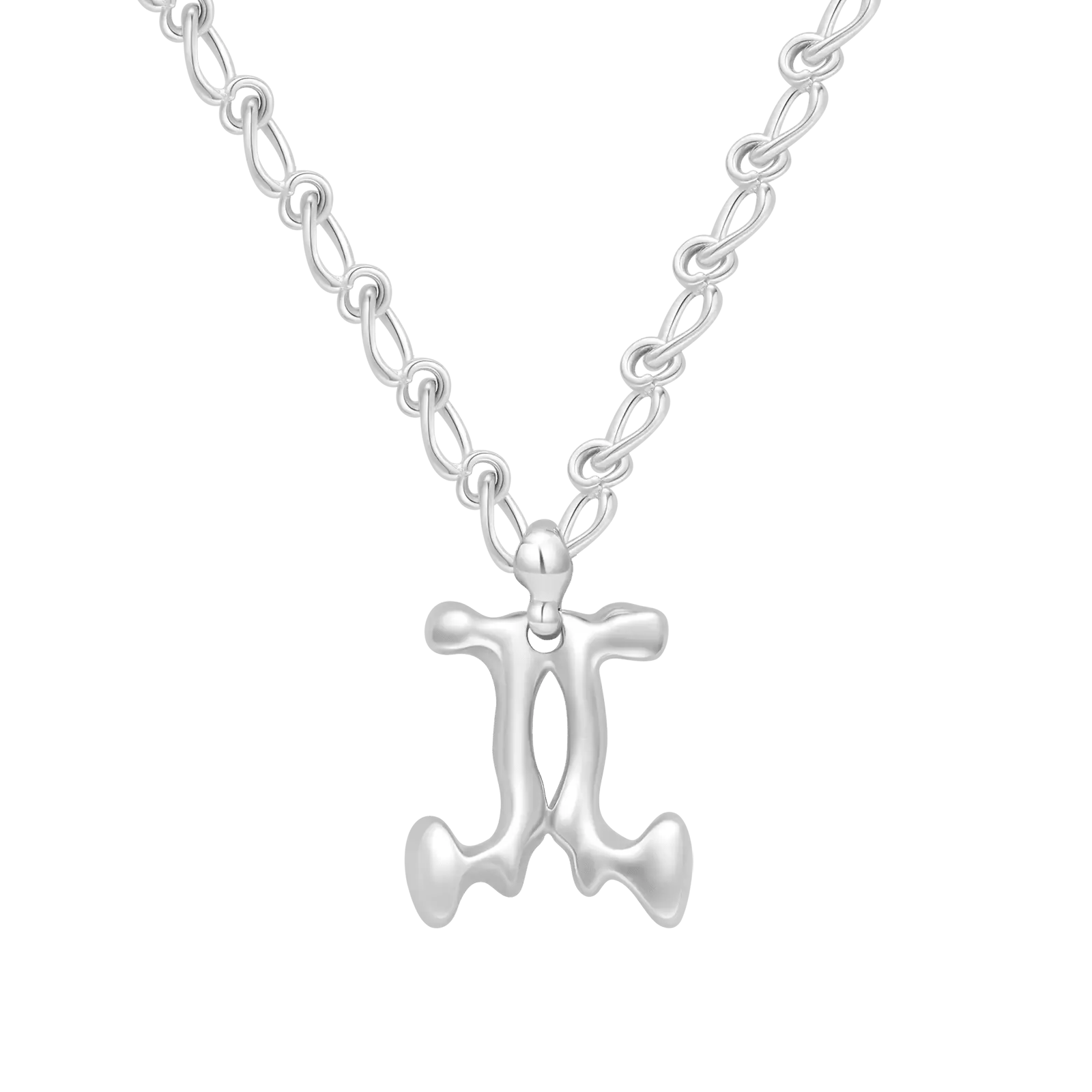 Gemini Citrine Pendant on Eclipse Necklace