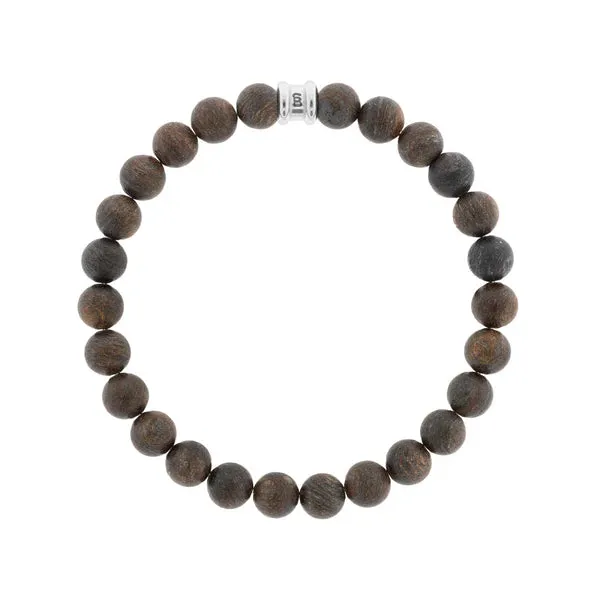 Gents 8mm Round Beaded Gemstone Bracelet