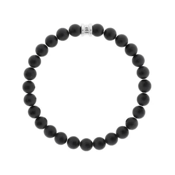 Gents 8mm Round Beaded Gemstone Bracelet