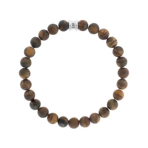 Gents 8mm Round Beaded Gemstone Bracelet