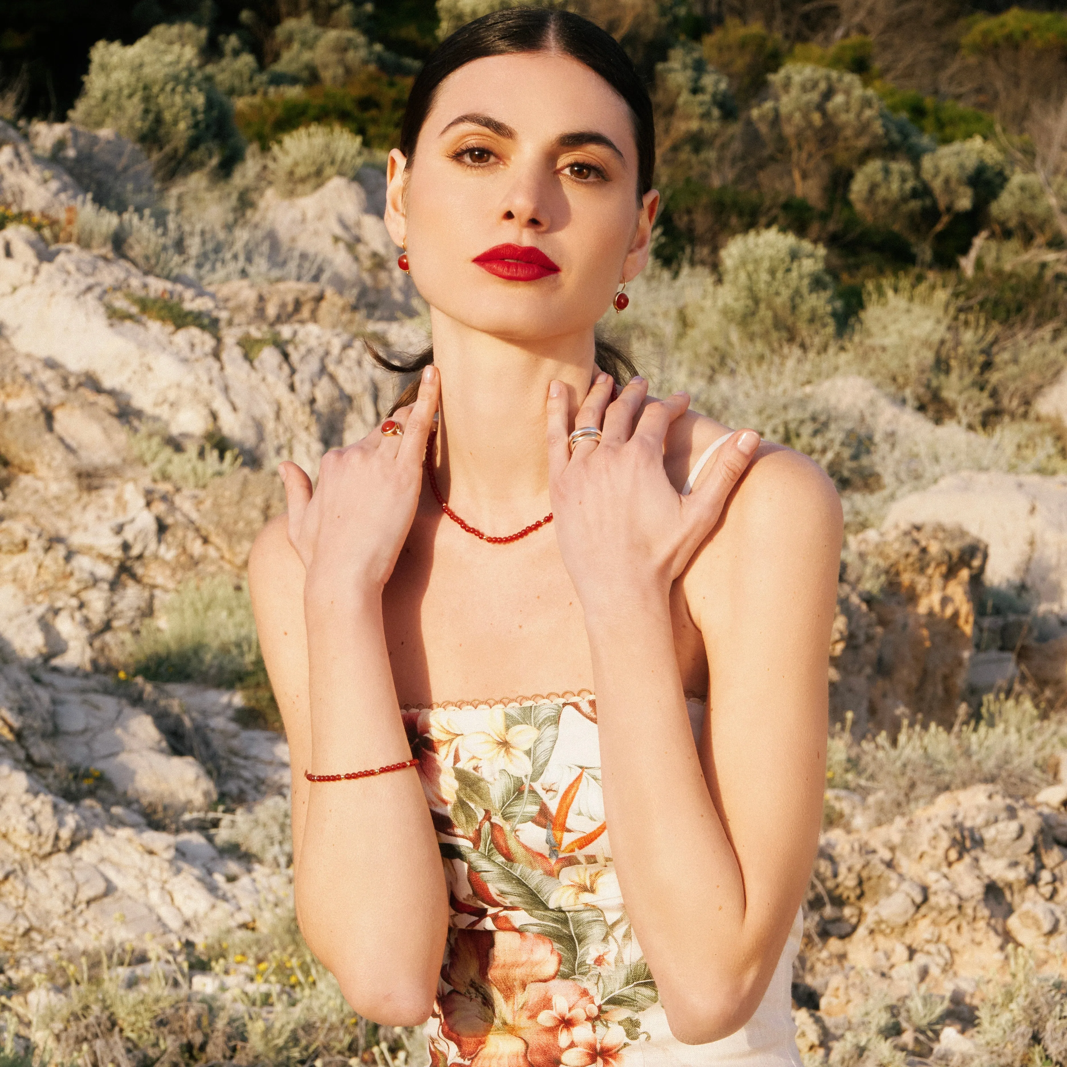 Geranio Red Onyx Bracelet