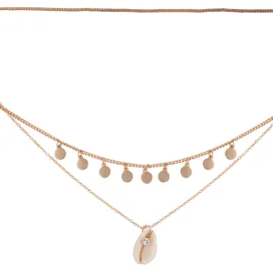 Gold Triple Layer Shell Choker