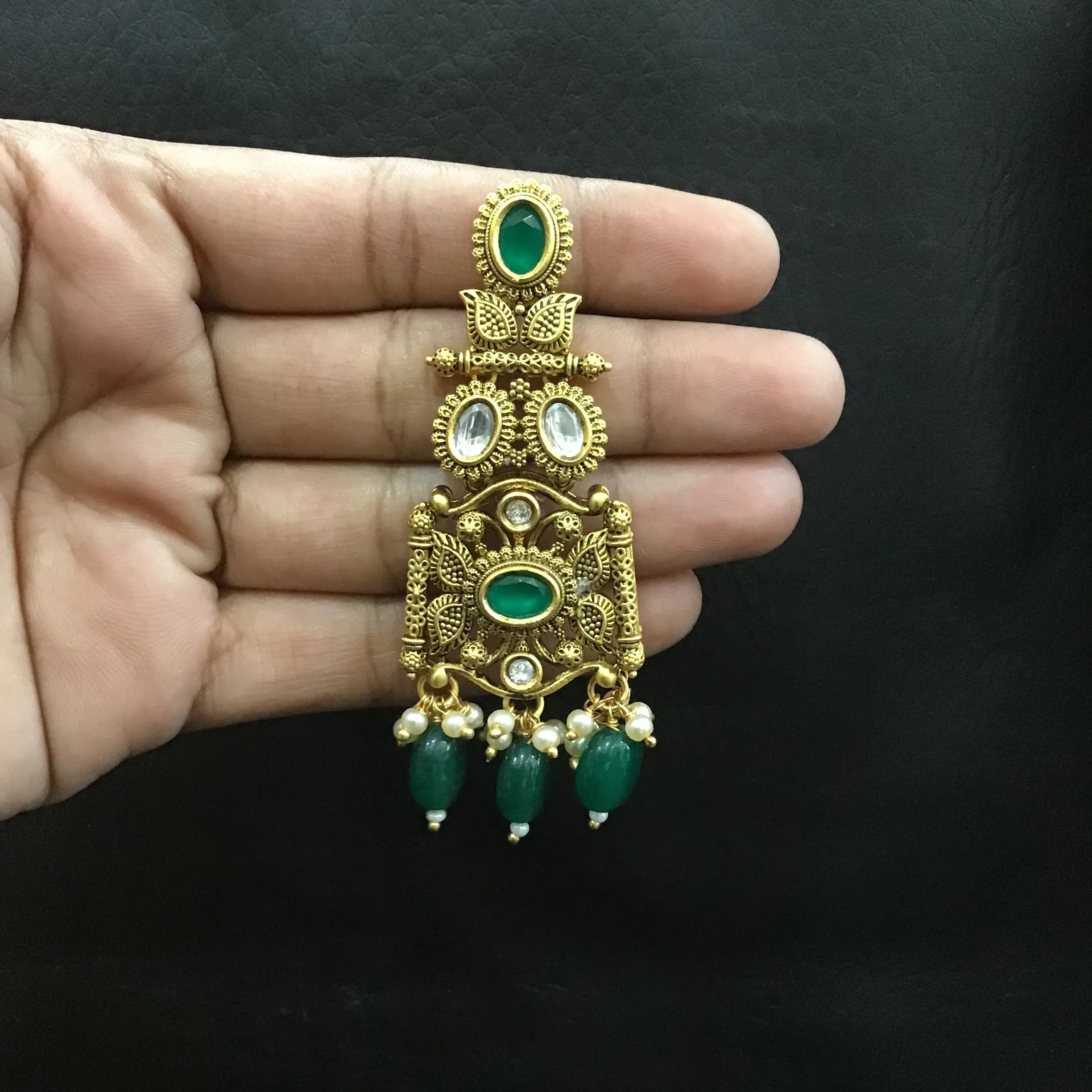 Green Gold Look choker set 16597-3744
