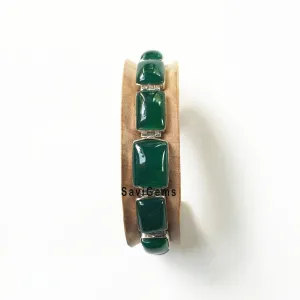 Green Onyx Sterling Silver Bracelet