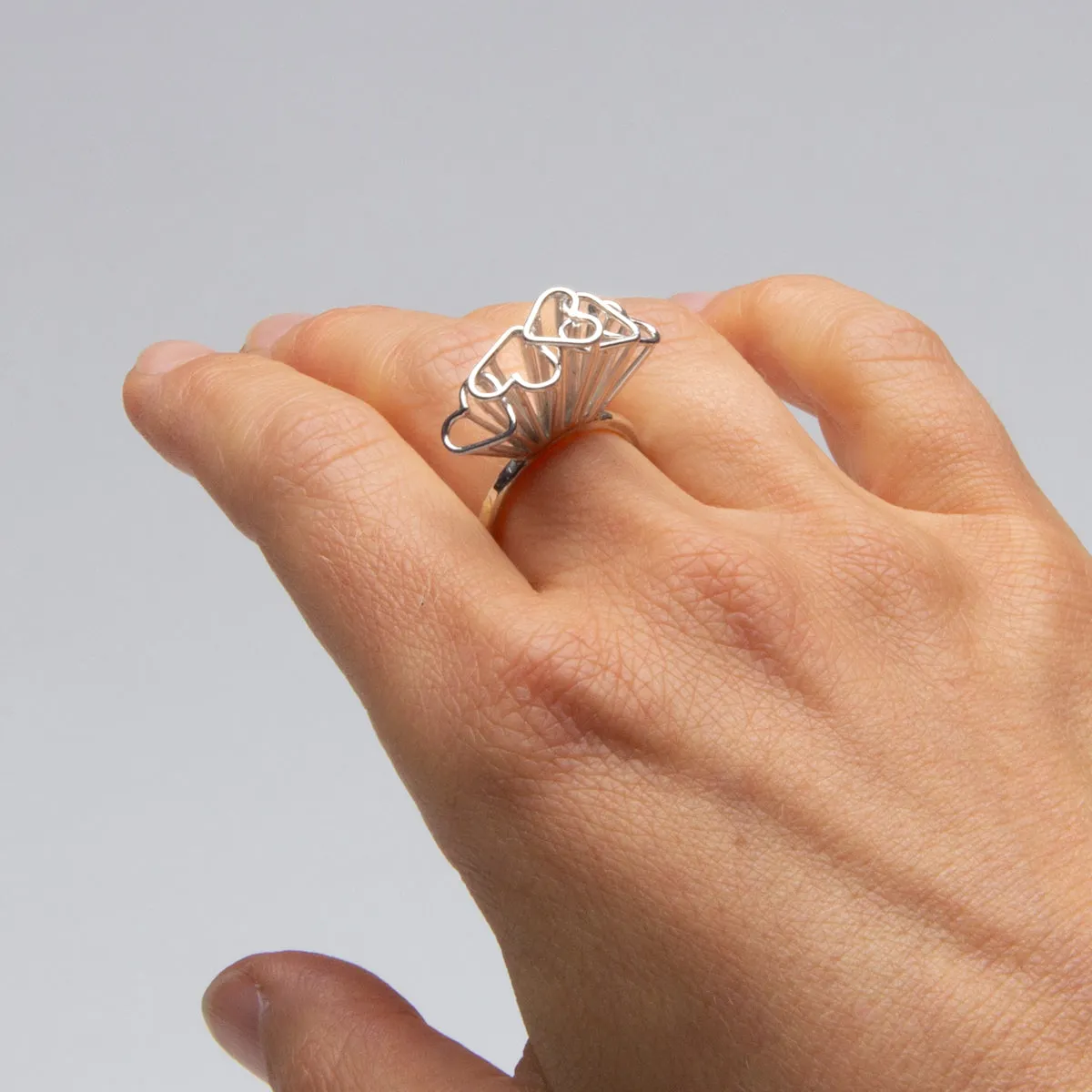 Heart Cluster Ring
