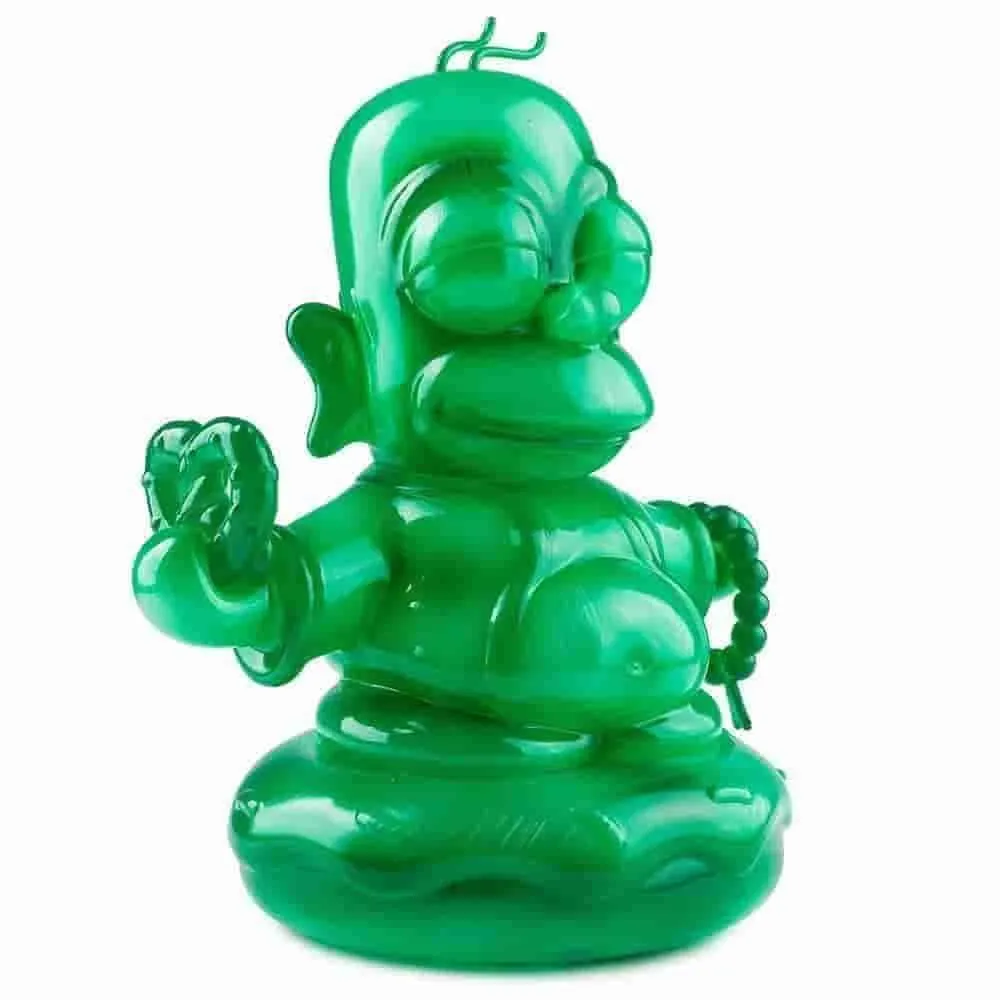 IamRetro Exclusive Medium 7" Jade Homer Buddha - The Simpsons x Kidrobot