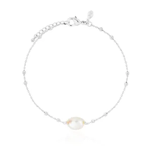 Isla Silver Pearl 18cm   3cm Bracelet 3724
