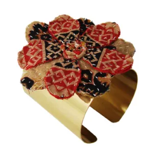 Kantha Flower Cuff