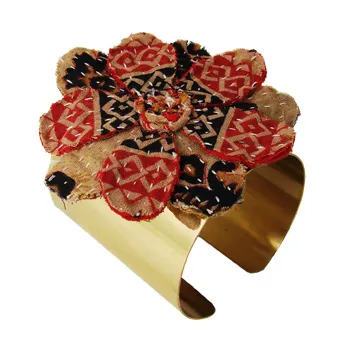 Kantha Flower Cuff