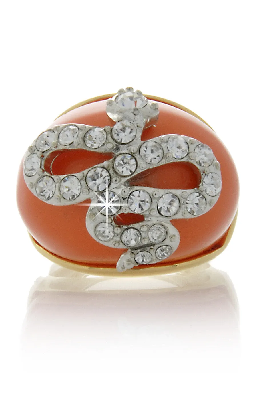 KENNETH JAY LANE Coral Snake Dome Ring
