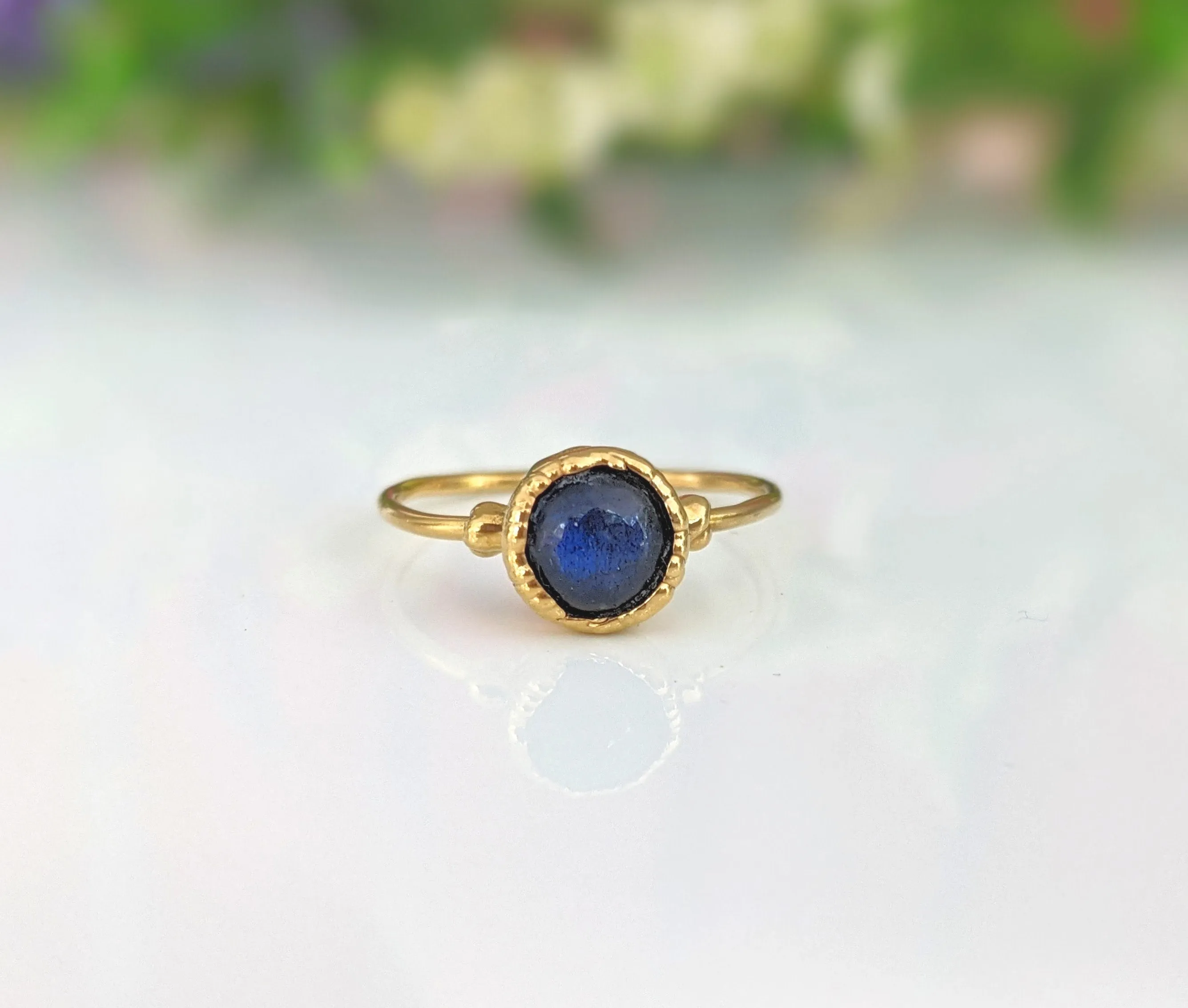 Labradorite Gold ring