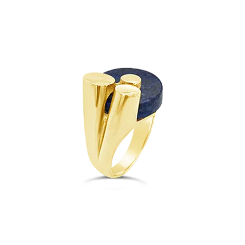 Lapis & Yellow Gold Estate Ring