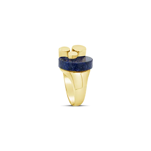 Lapis & Yellow Gold Estate Ring