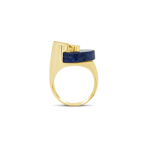 Lapis & Yellow Gold Estate Ring
