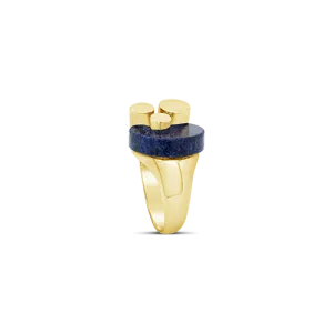 Lapis & Yellow Gold Estate Ring