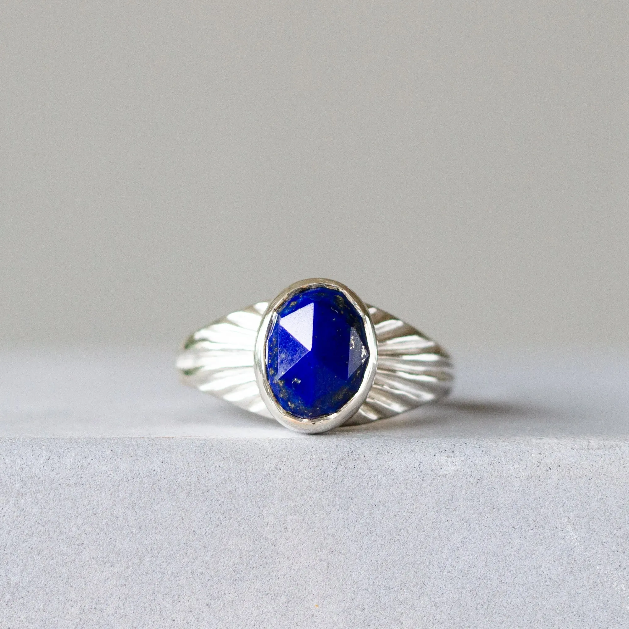 Lapis and Silver Calista Ring