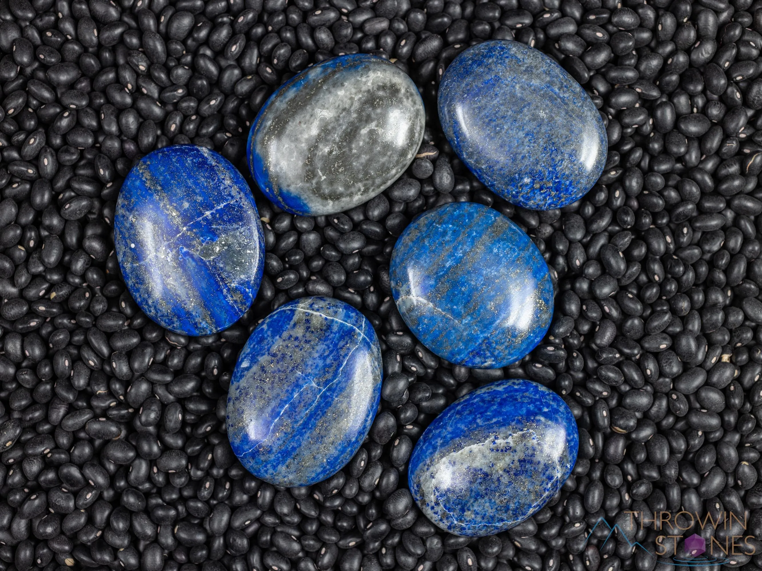 LAPIS LAZULI Crystal Palm Stone - Worry Stone, Self Care, Healing Crystals and Stones, E0961