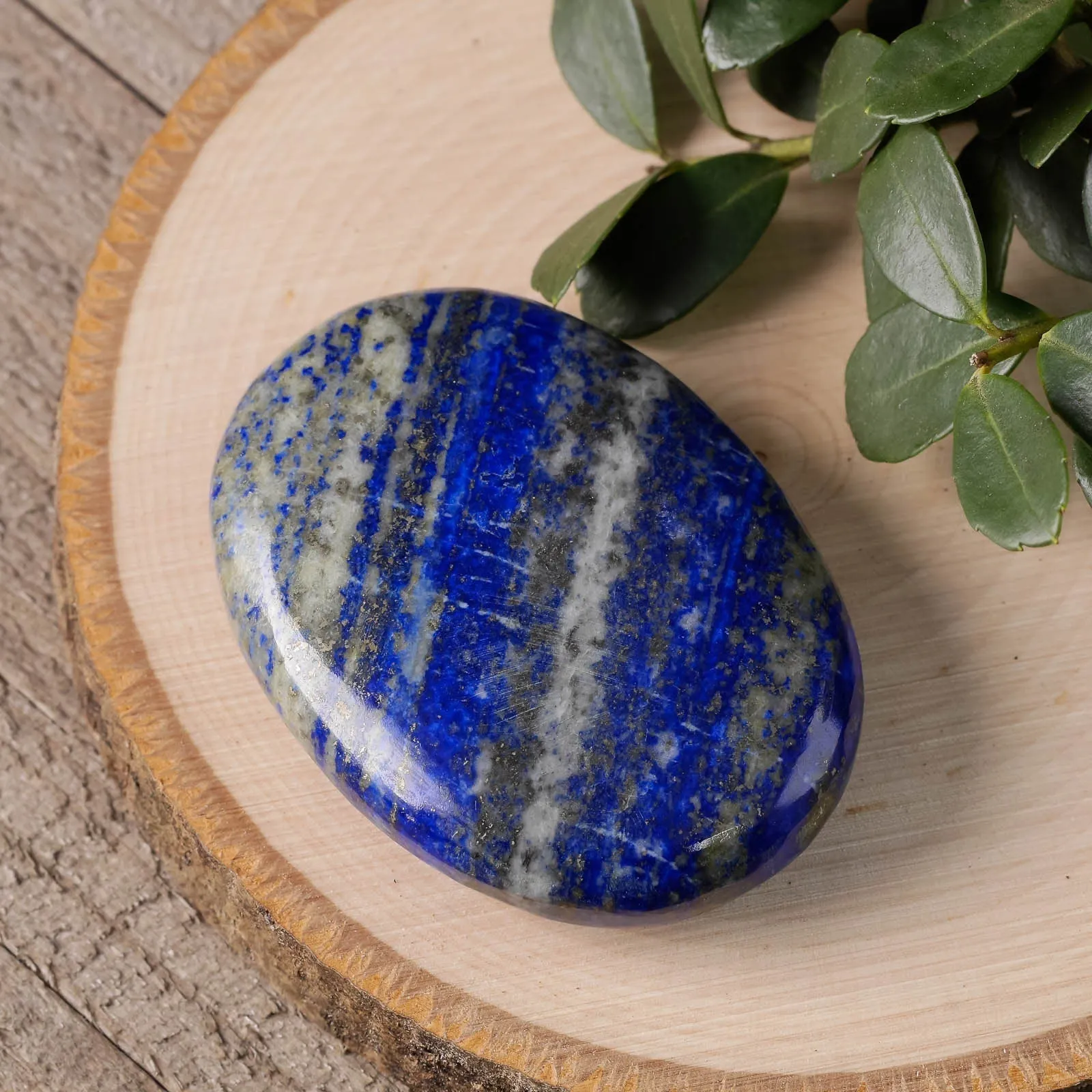 LAPIS LAZULI Crystal Palm Stone - Worry Stone, Self Care, Healing Crystals and Stones, E0961