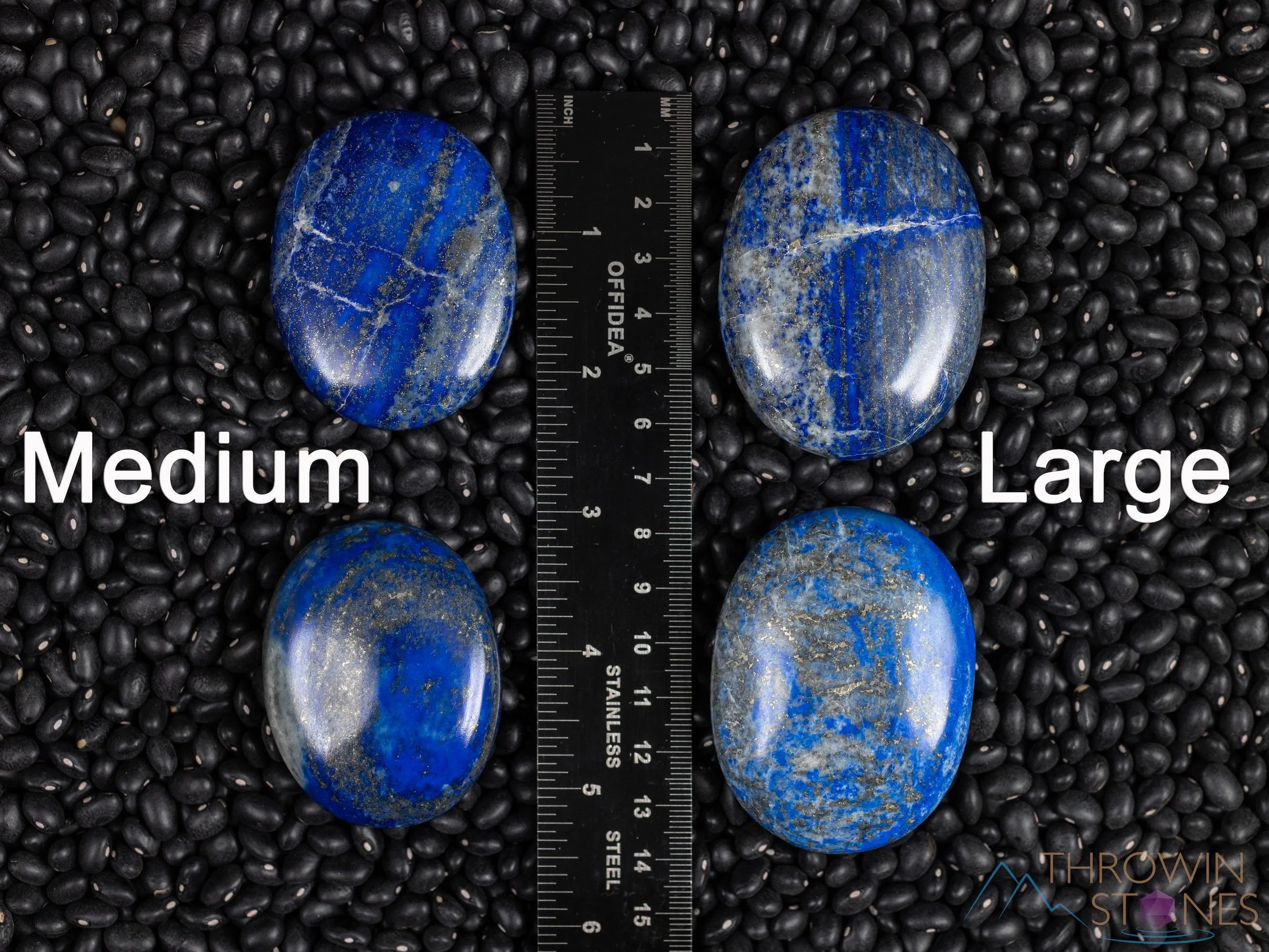 LAPIS LAZULI Crystal Palm Stone - Worry Stone, Self Care, Healing Crystals and Stones, E0961