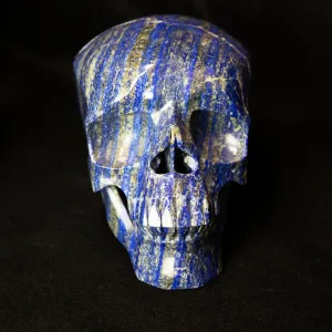 Lapis Skull 9 Inch Carving