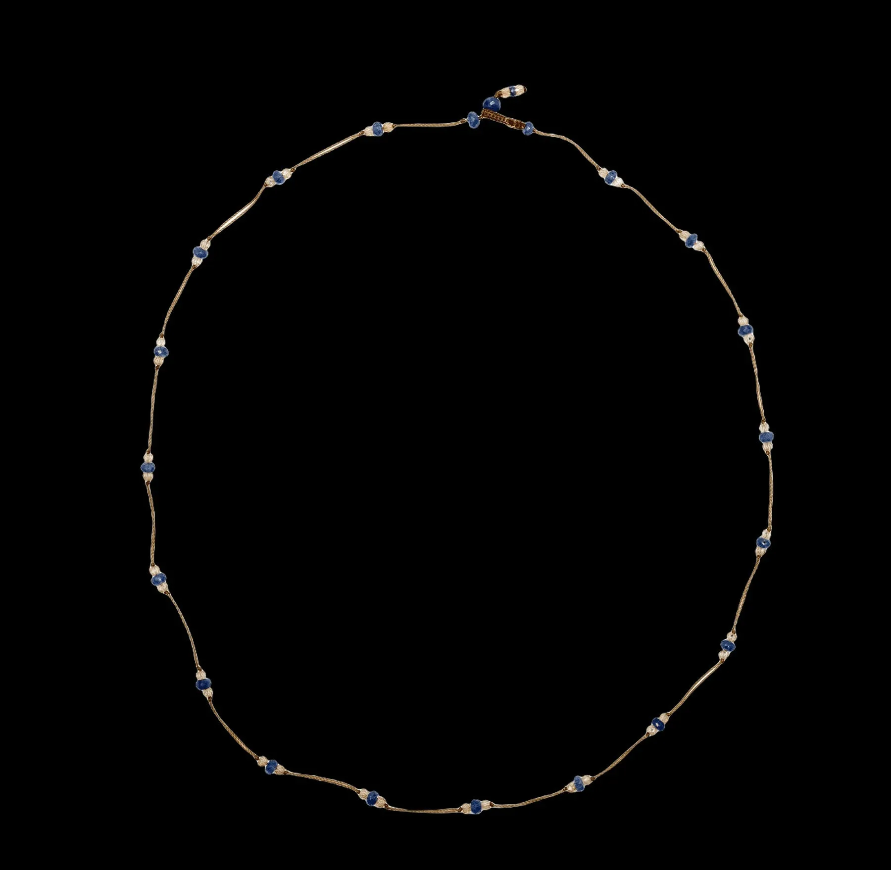 Loopy Duo Bracelets / Necklace - Saphire with champagne quartz