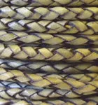 Mother of Pearl Evil Eye Charm Leather Braid Cord Choker