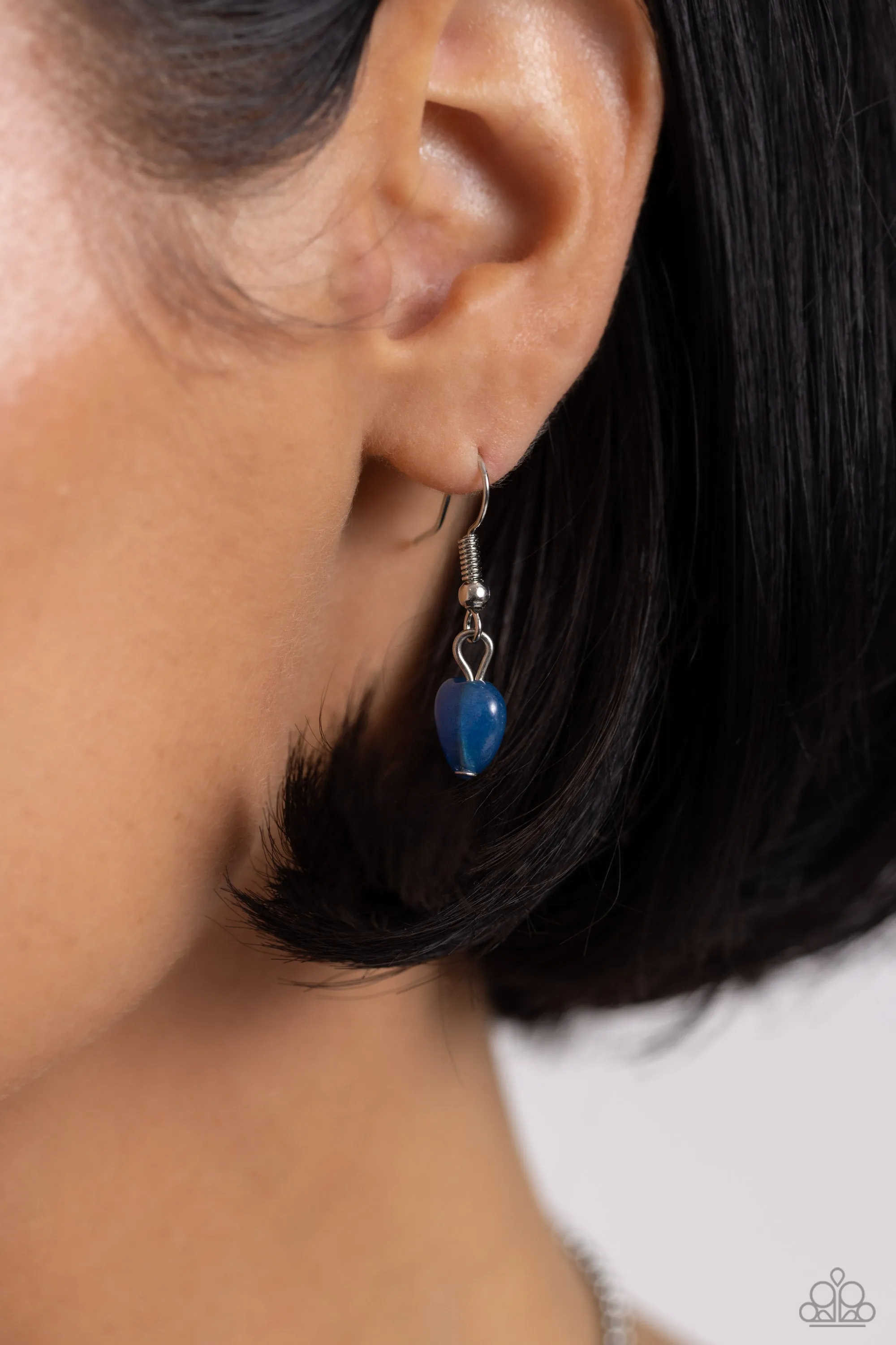 My HEARTBEAT Will Go On - Blue Necklace - Paparazzi Accessories