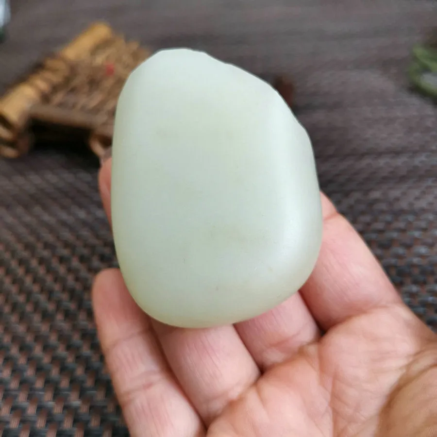 Natural Hetian Jade Rough Nephrite Raw S-(87g,5.9X4.5X1.5cm)