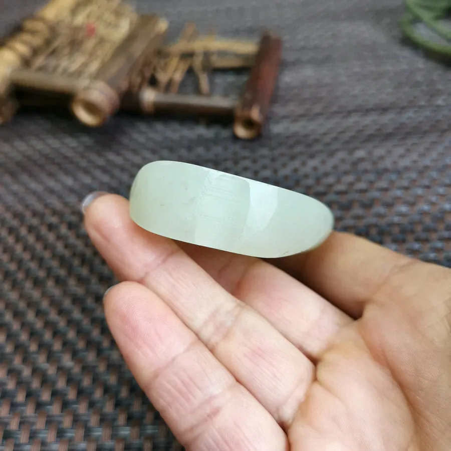 Natural Hetian Jade Rough Nephrite Raw S-(87g,5.9X4.5X1.5cm)