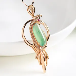Natural Jade Pendant Jadeite Gold Pendant PT2