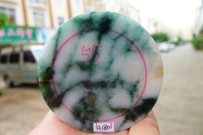 Natural Jade Rough Jadeite Raw (212g,6.9X1.65cm)
