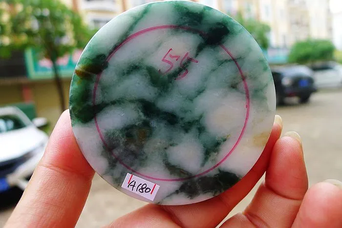 Natural Jade Rough Jadeite Raw (212g,6.9X1.65cm)