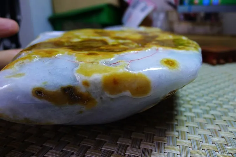 Natural Jade Rough Jadeite Raw (3.1kg,26X14.5X6.8cm)