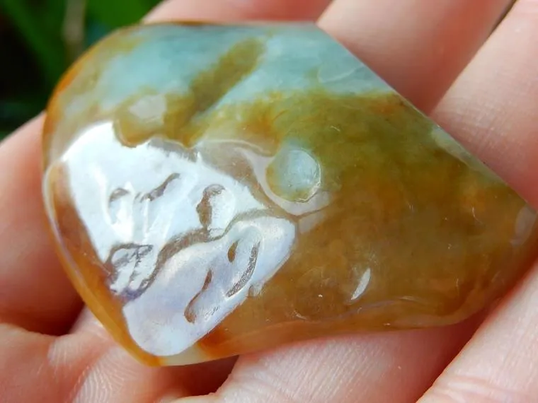 Natural Jade Rough Jadeite Raw (52g, 52X37X9mm & 53X34X10mm)